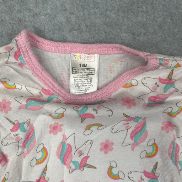 E0021 Swiggles Unicorn 2pc pj set Size 18 months - Picture 2 of 4